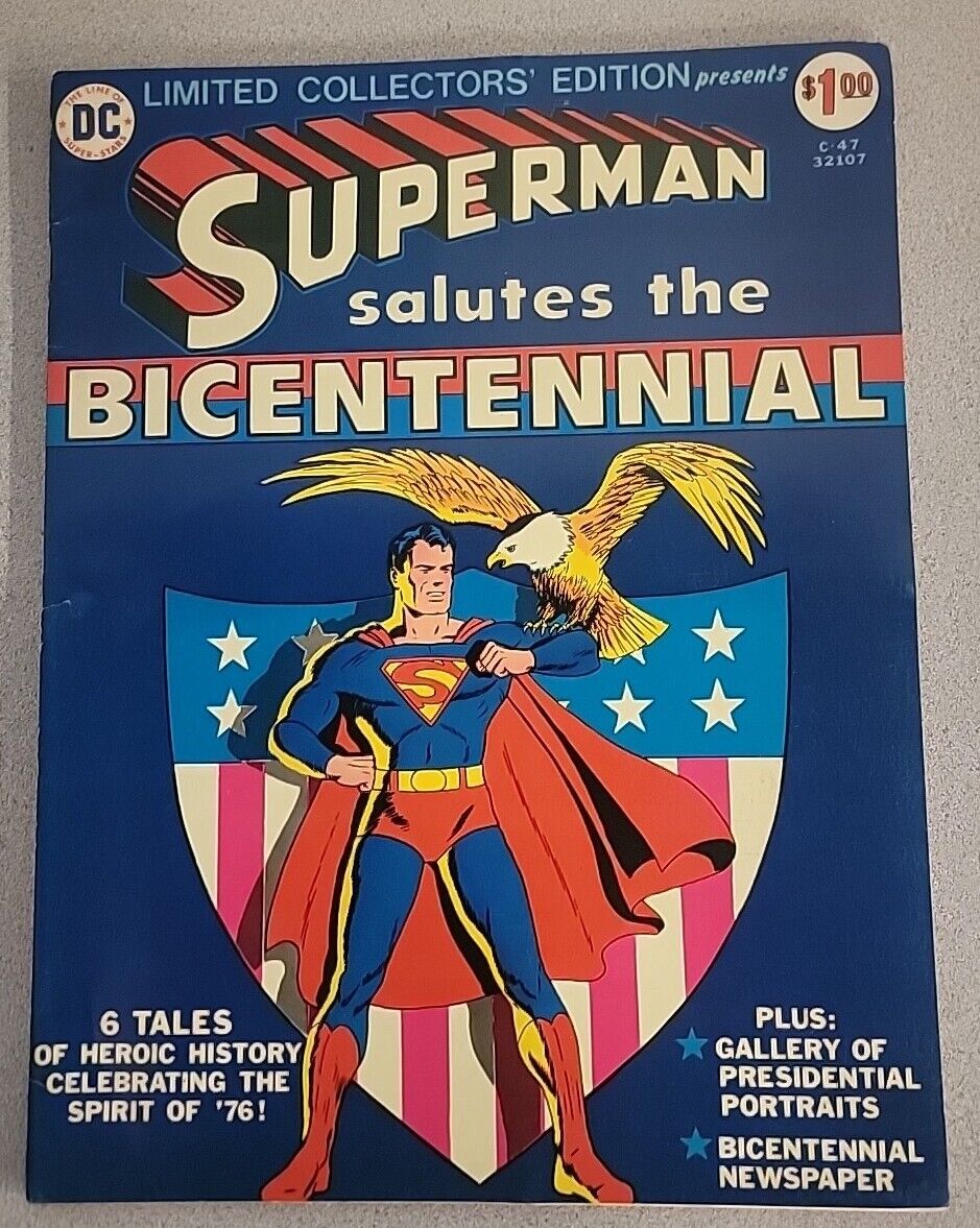 Superman Salutes The Bicentennial C-47 DC Limited Collectors Edition 1976 PICS