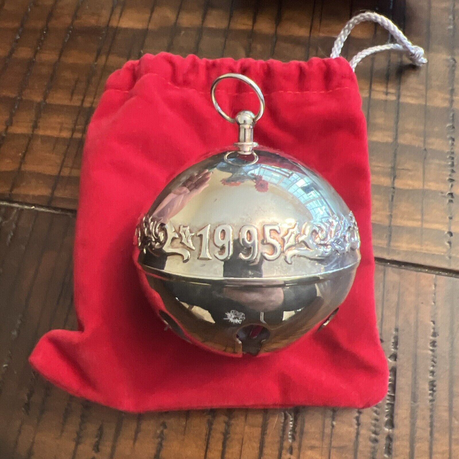 Wallace Limited Edition Annual Silver Sleigh Bell Ornament 25th Year 1971-1995