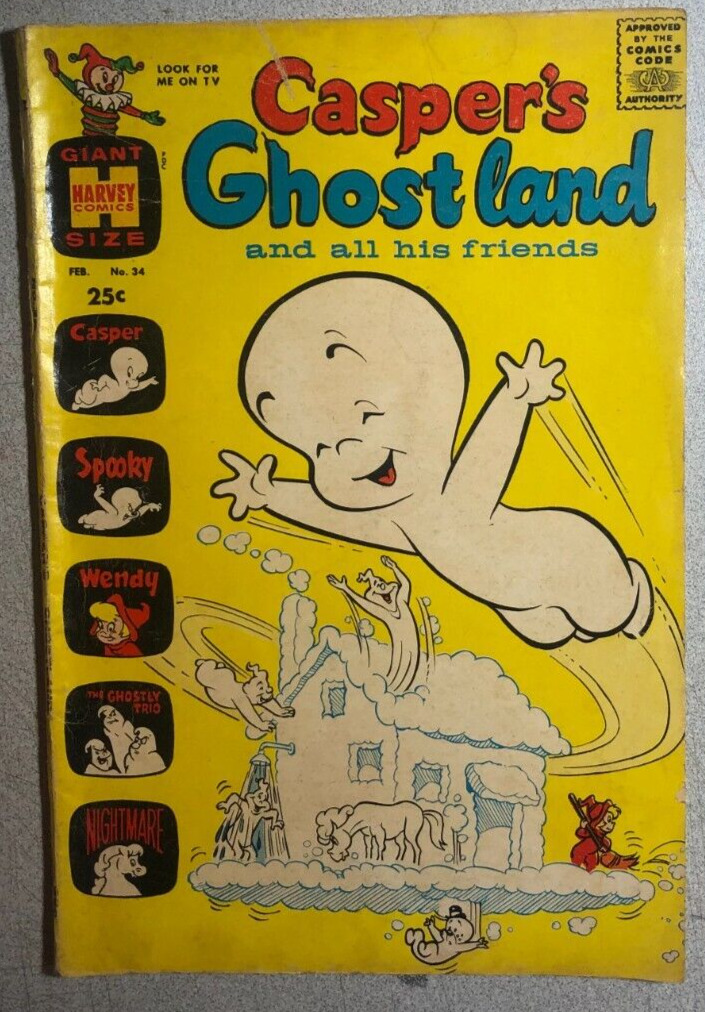 CASPER\'S GHOSTLAND #34 (1967) Harvey Comics Giant VG+