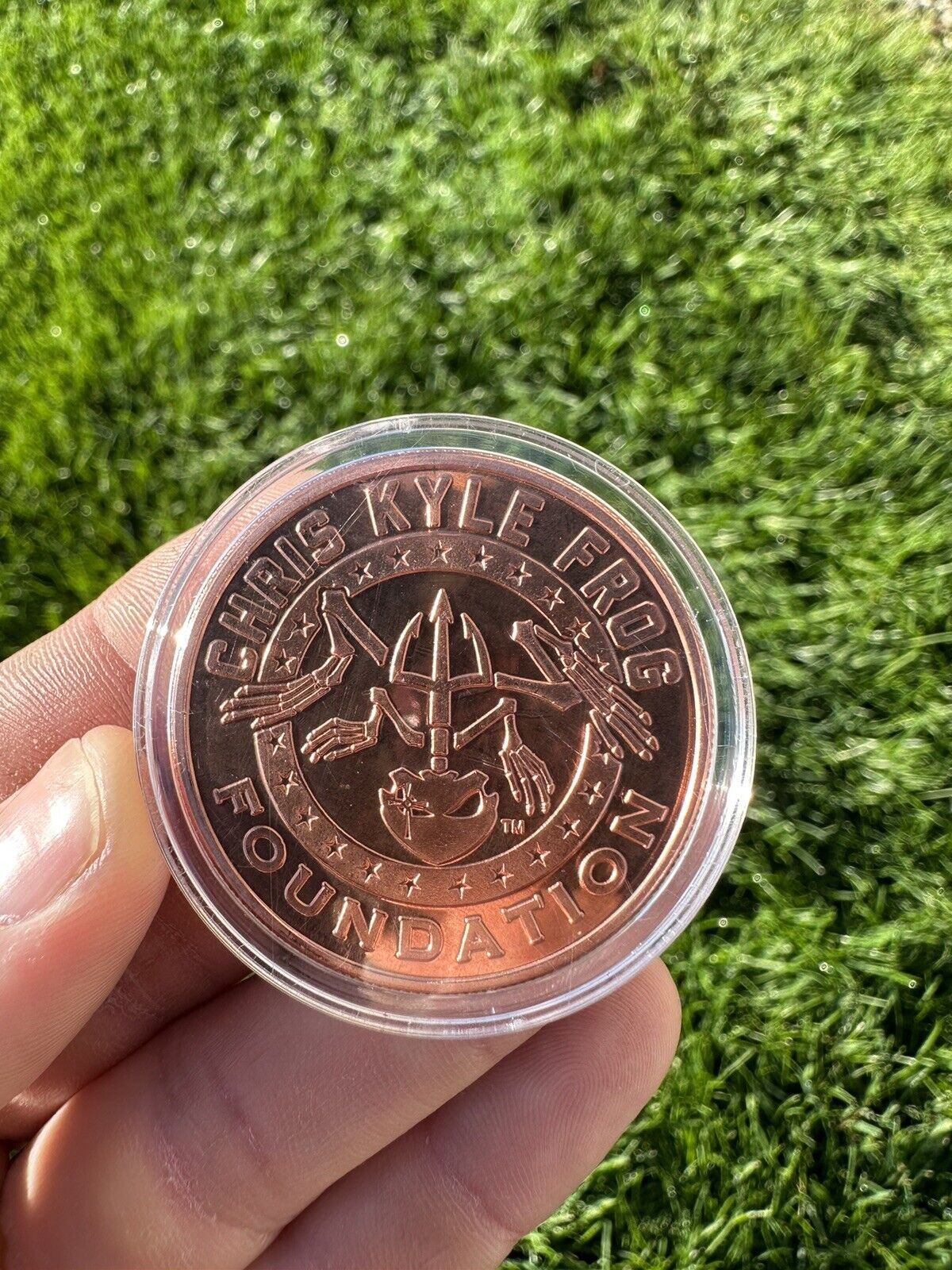EXTREMELY RARE 🔥CHRIS KYLE FROG FOUNDATION CHALLENGE COIN Seal Team 3 Copper