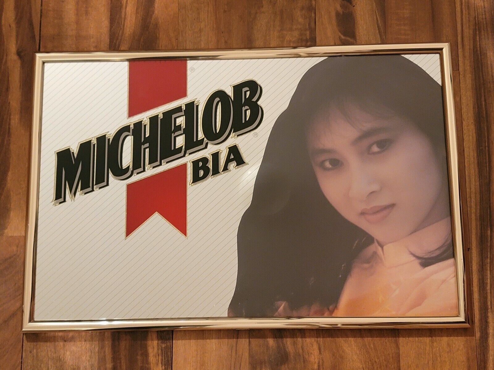Michelob Bia Mirror Beer Sign 24x16 Vintage 1992
