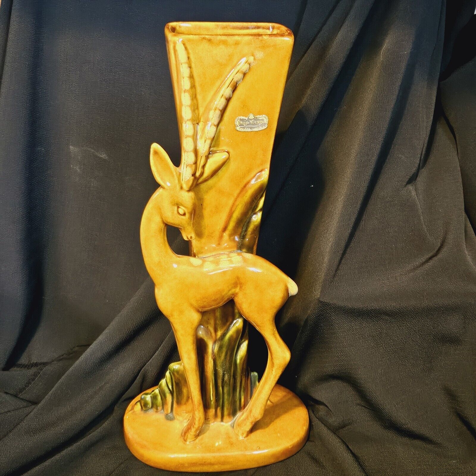 Art Deco  MCM Vintage Royal Haeger Gazelle Vase 1950s 