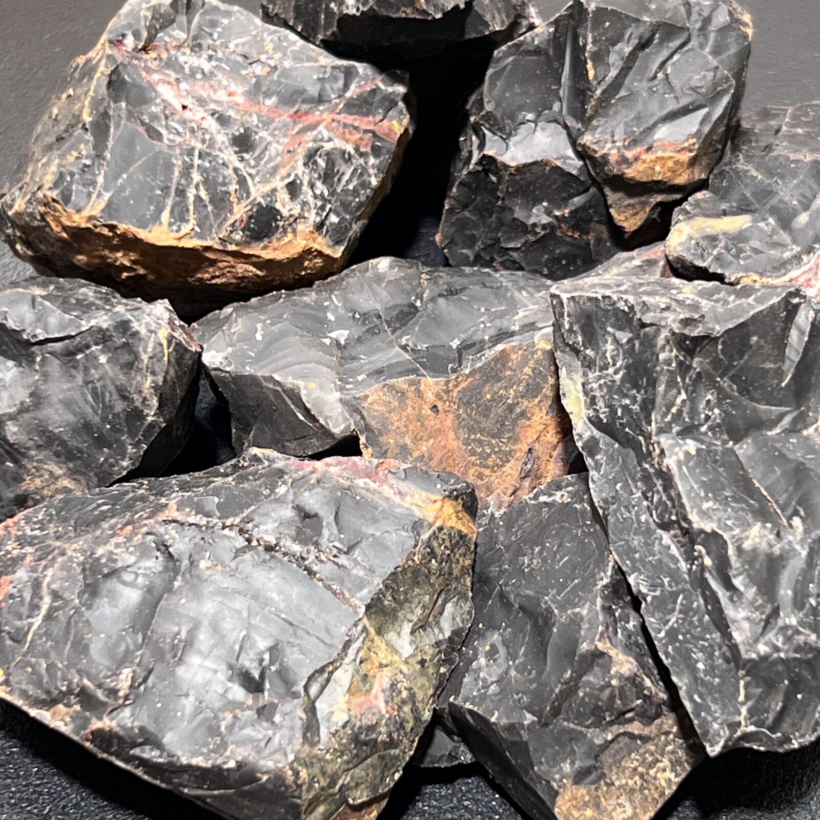 Black Onyx Rough (1 LB) One Pound Bulk Wholesale Lot Raw Gemstones