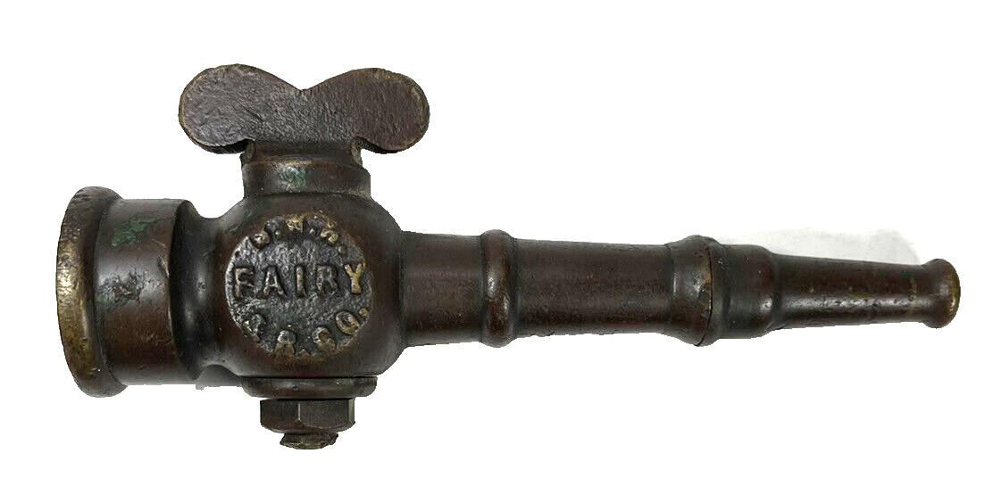 Antique Brass Fire Hose Water Nozzle Fairy 5 1/2\