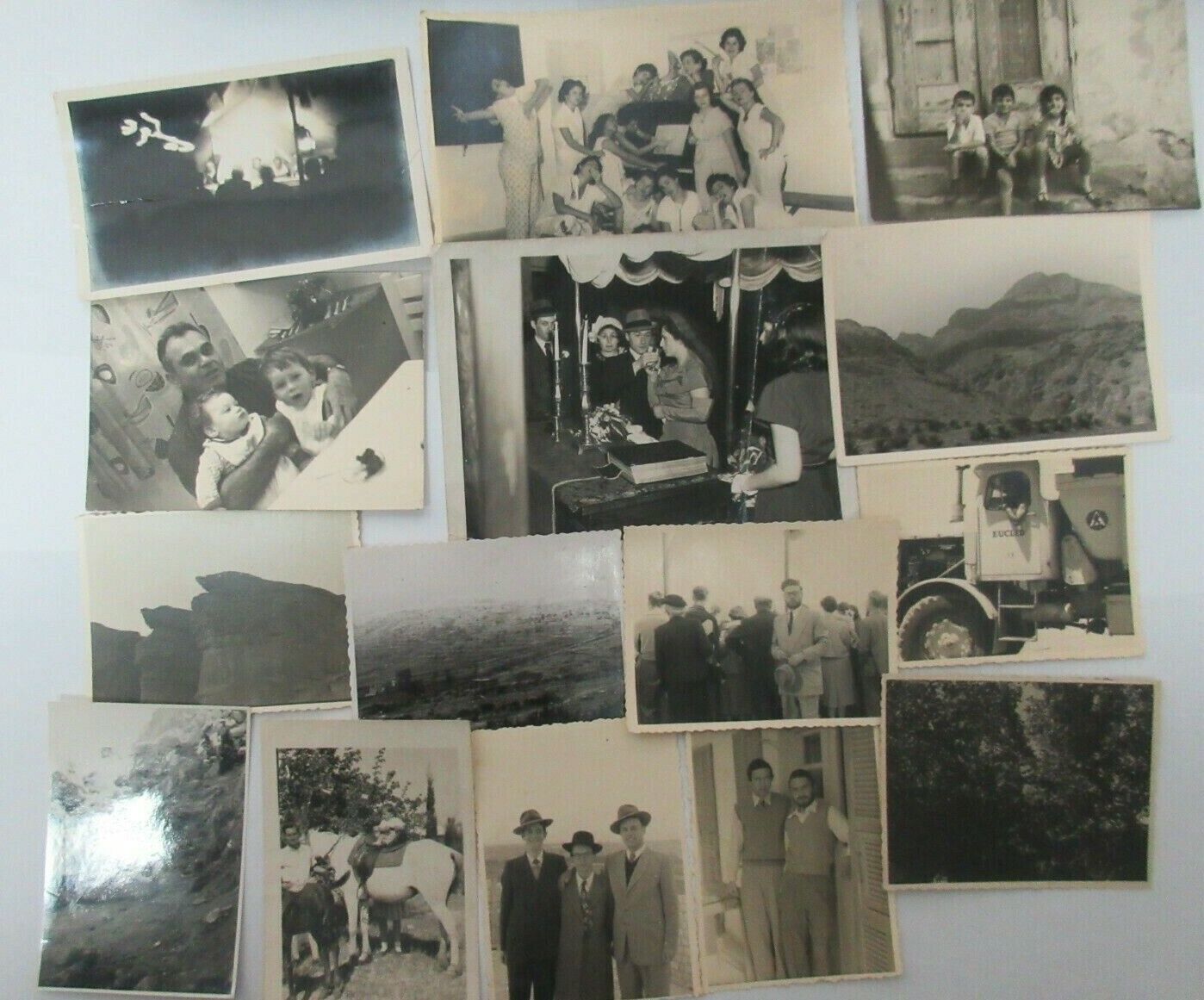 Judaica Lot of 15 old Jewish Pictures Photo Israel Israeli.