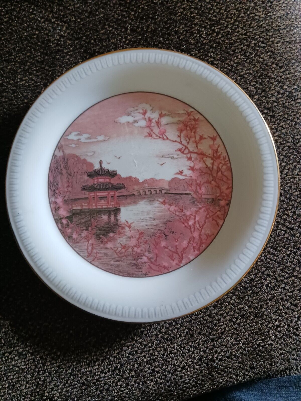 Chinese DIAOYUTAI National State Guesthouse porcelain plate Mint Vintage 1959
