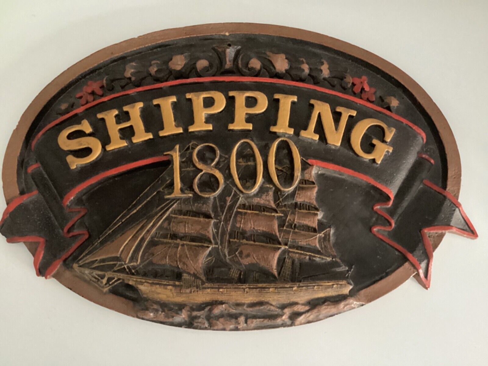 Vtg Wood Carving Rare Shipping 1800 Wall Art Decor 16”X11”