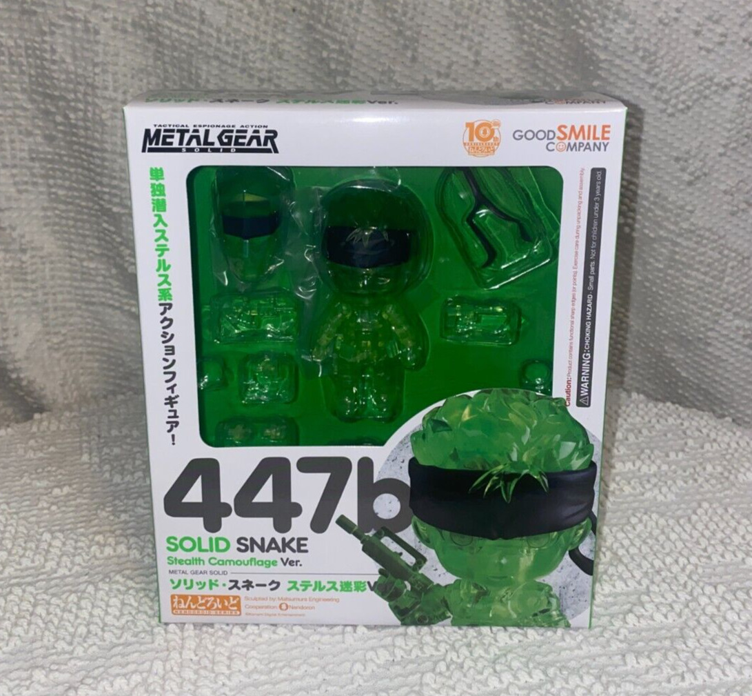 NEW Good Smile - Nendoroid Solid Snake Stealth Camouflage Ver. Metal Gear Solid
