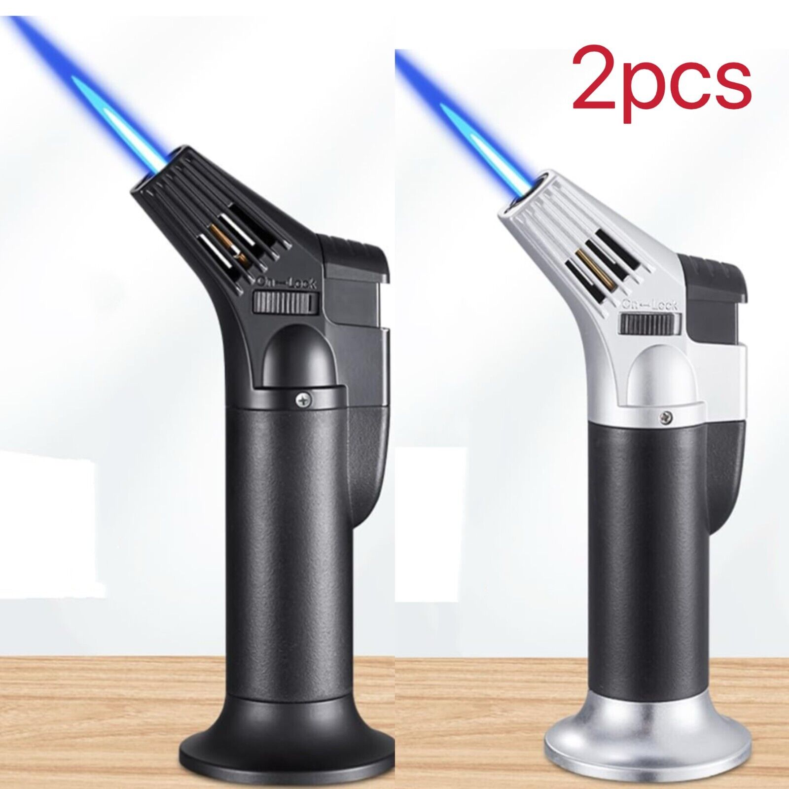 2PCS Refillable Culinary Cooking Torch Kitchen Blow Torch Lighter