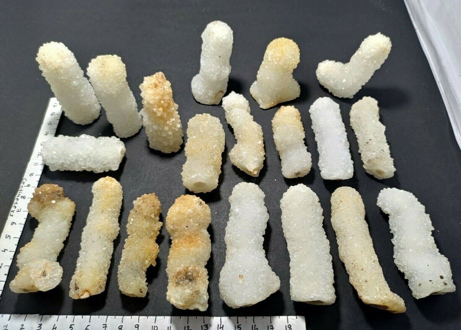 superb big lot of golden mm quartz stalagmite mineral specimen crystal 1349