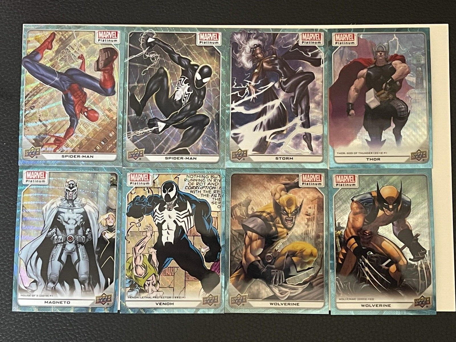 Marvel Platinum Blue Surge lot- 96 cards Spider-man Wolverine Venom -Upper Deck