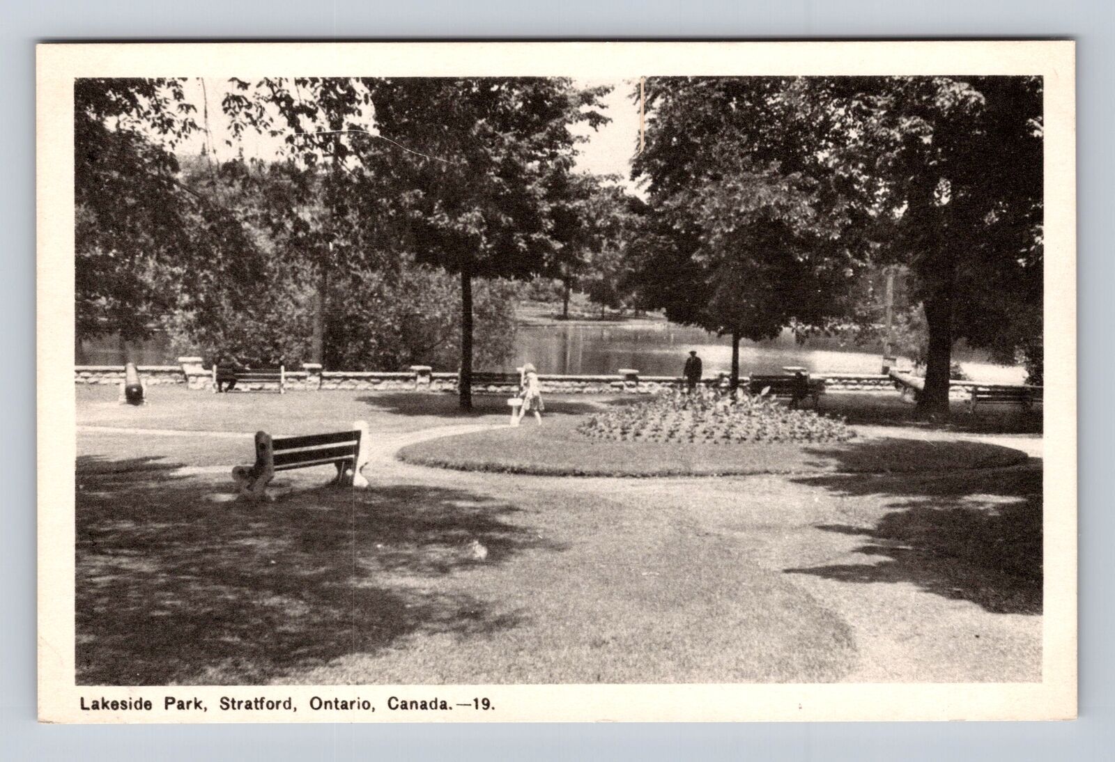 Stratford Ontario-Canada, Lakeside Park, Antique Vintage Souvenir Postcard