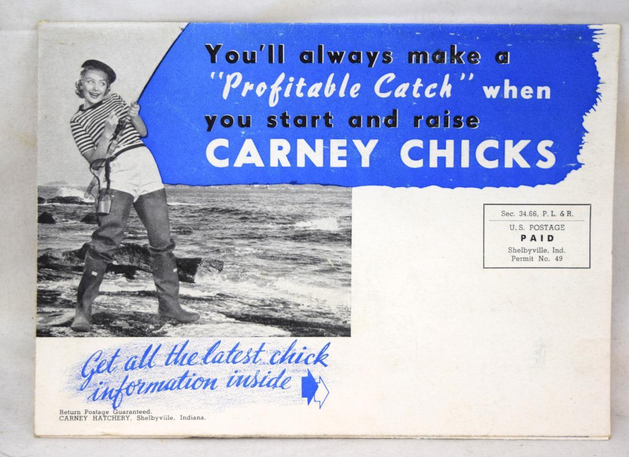 1950s Carney Hatchery Shelbyville Indiana Chicks Fold-Out Mailer
