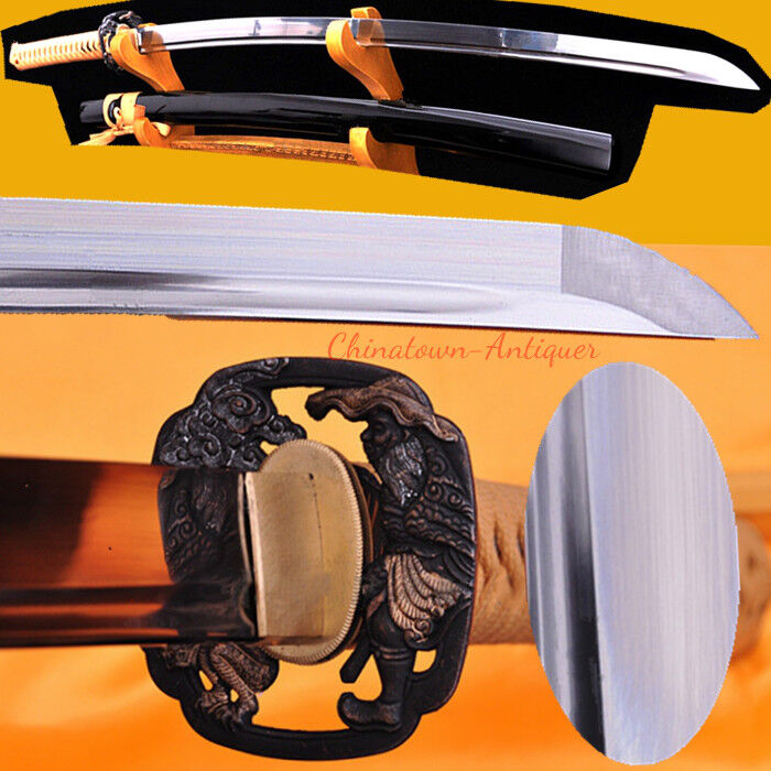 Japanese Nogawa Katana Samurai Sword Hand Forged Carbon Steel Sharp Blade #2554