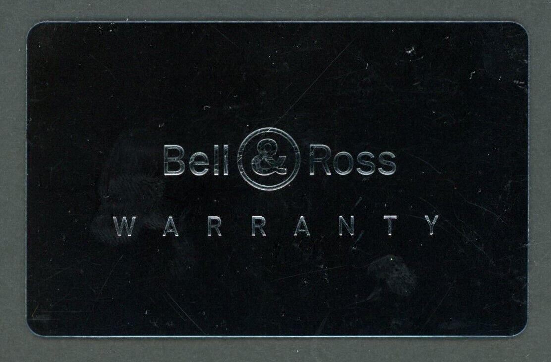 Authentic Bell & Ross Black Certificate Empty Warranty Card With Retailer Stamp