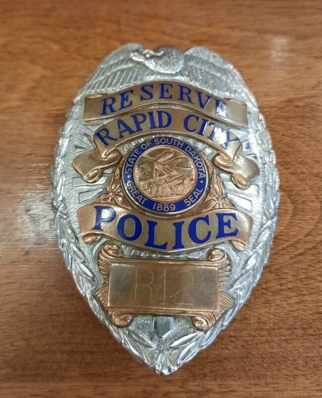 Obsolete Vintage Rapid City South Dakota Police Badge No.12