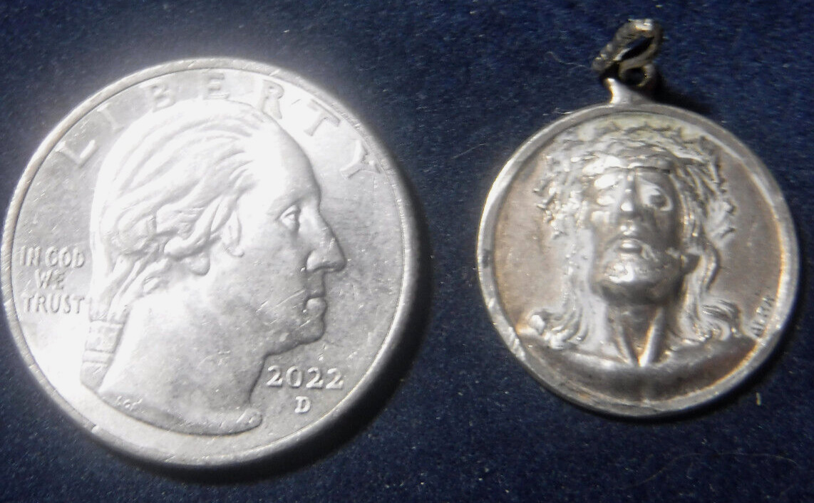 Jesus Holy Face Medal Sterling Silver