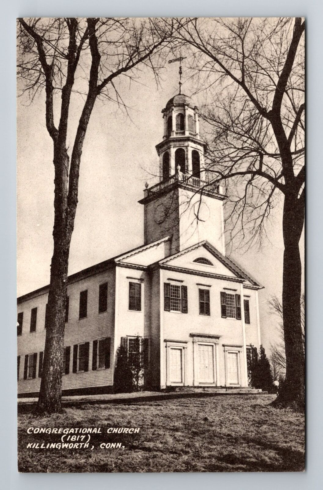 Killingworth CT-Connecticut, Congregational Church, Religion, Vintage Postcard