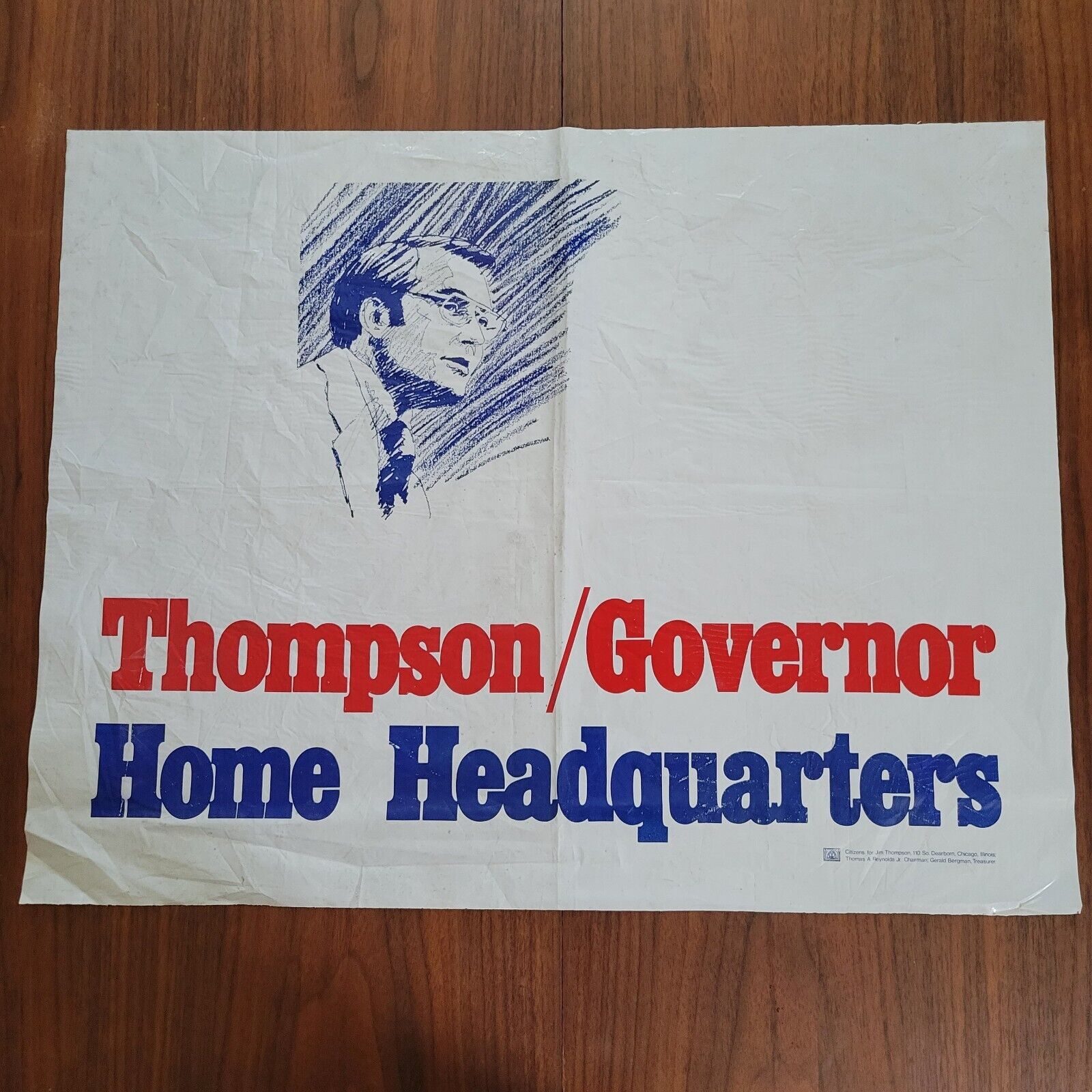 Vintage 70s Jim Thompson Home Headquarters Plastic Poster 29\