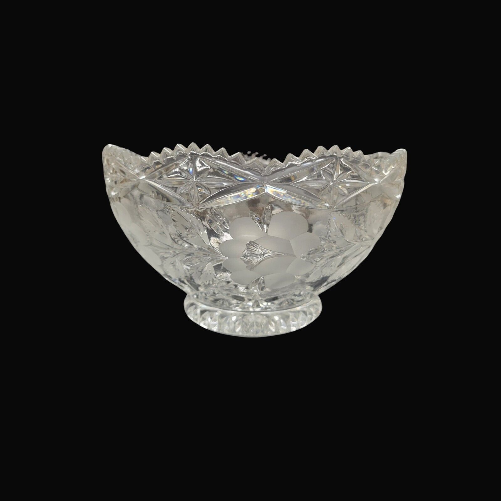 Vintage German Crystal Serving Bowl 8\