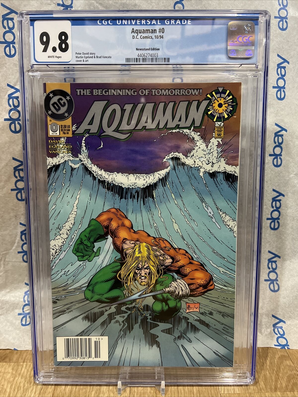 Aquaman #0 CGC 9.8 1994) DC Comics  Rare Comic White Pages Newsstand Edition