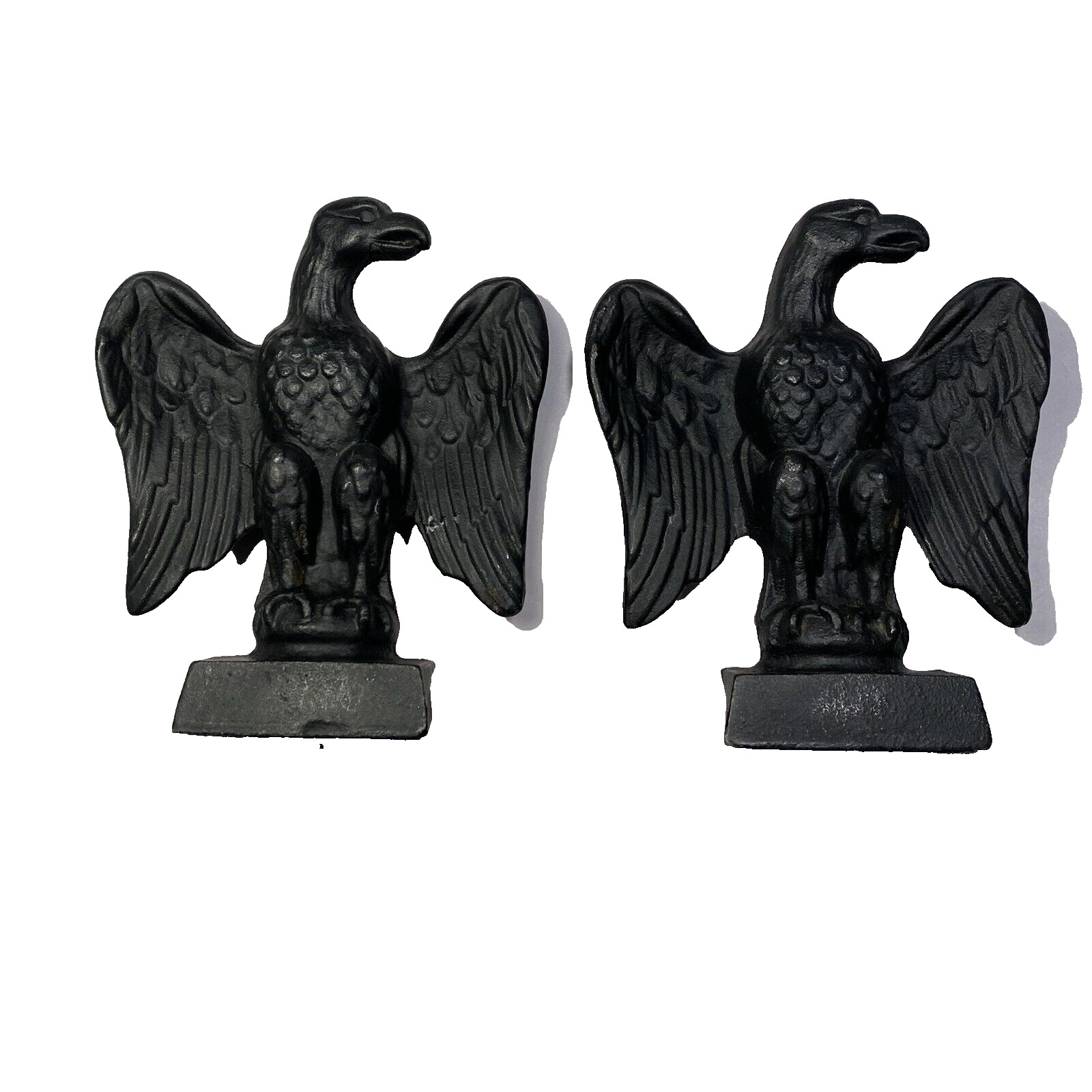Vintage American Federal Style Cast Iron Eagle Bookends- a Pair
