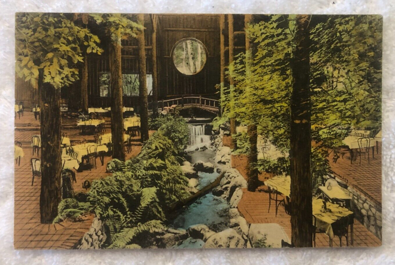 Brookdale Lodge California Brook World Famous Dining Room Postcard, posted 1937