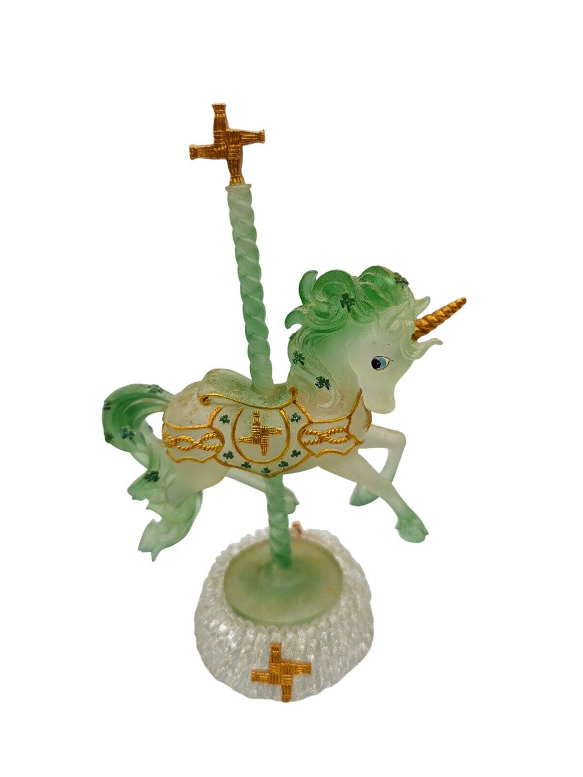 RARE Luck of the Irish Unicorn Carousel Collection Figure Claddagh