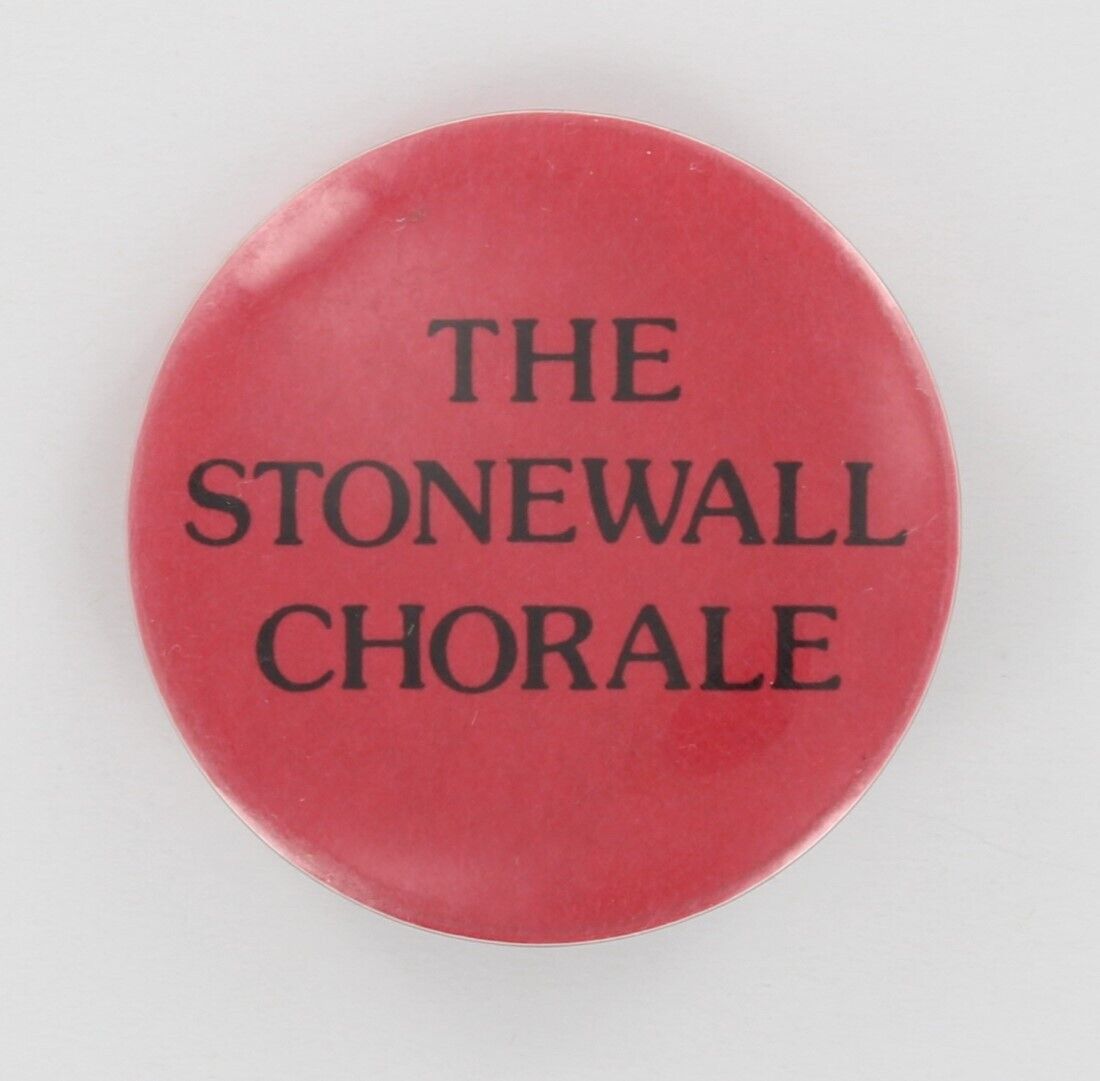 The Stonewall Chorale 1990 Gay Lesbian Chorus NYC LGBTQ History Pride Button