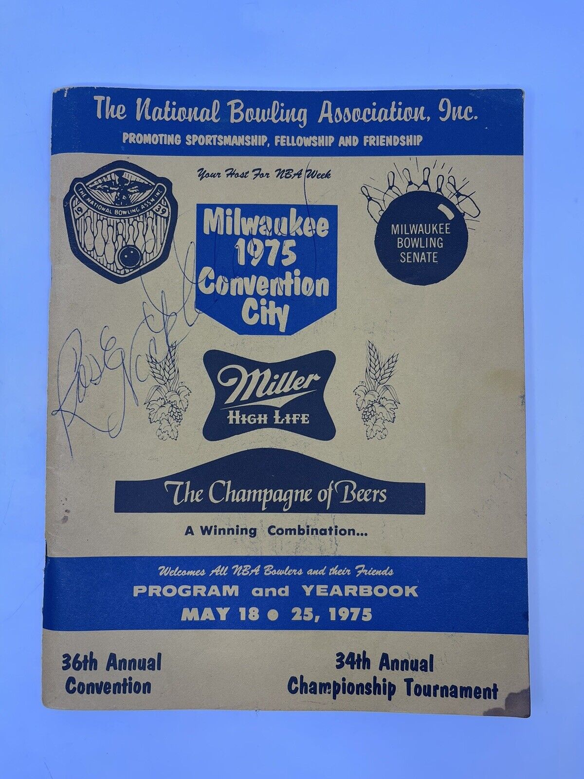 National Bowling Association Yearbook Milwaukee 36th Convention 1975 Black Int