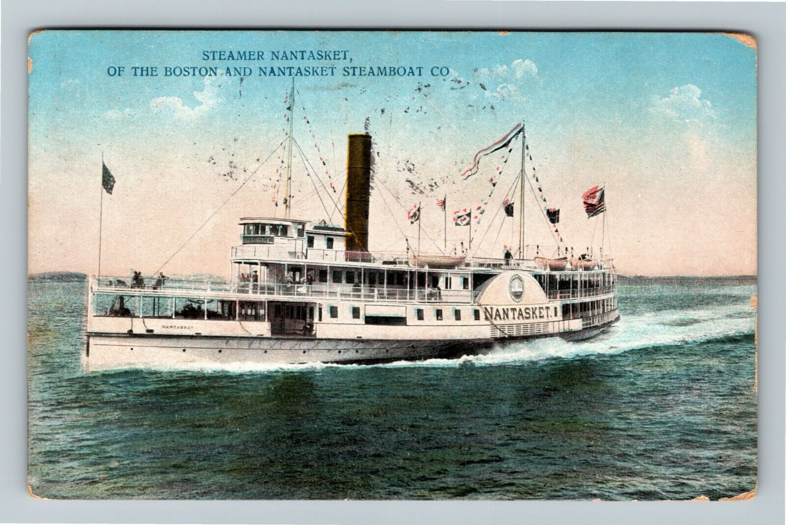 Boston MA-Massachusetts, Steamer Nantasket, Steamboat, c1910 Vintage Postcard