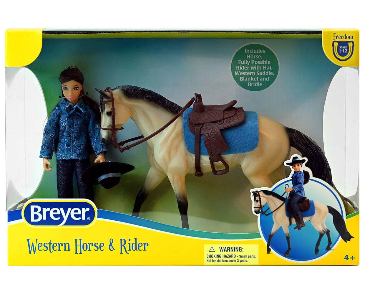 BREYER HORSES #61155 Freedom Series Western Horse & Rider NEW