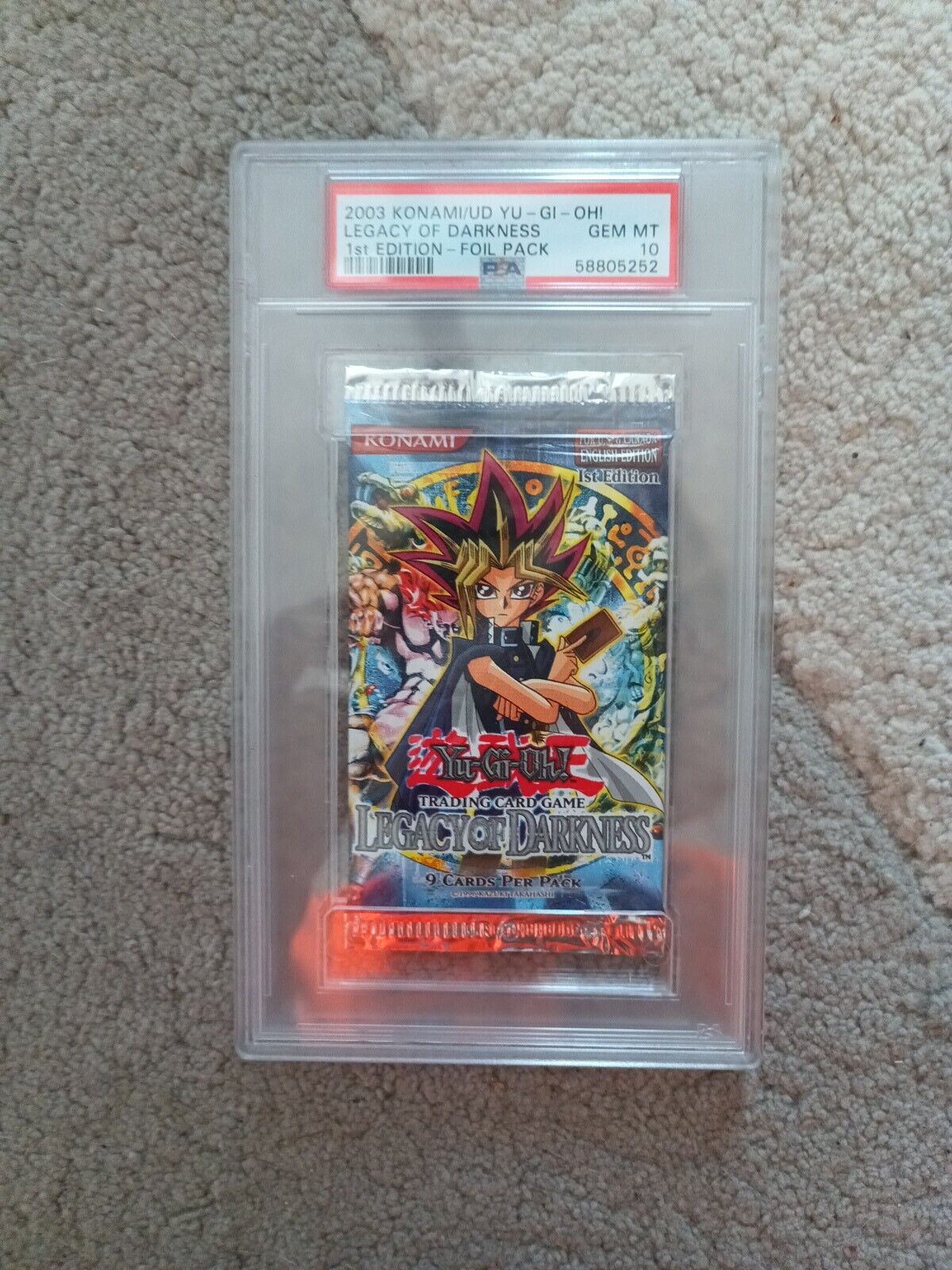 YU-GI-OH LEGACY OF DARKNESS 1ST ED FOIL PACK PSA 10