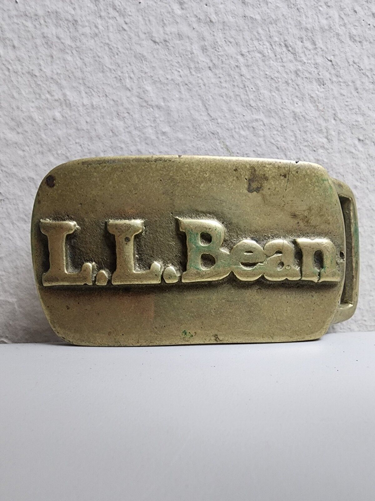 L.L. Bean Solid Brass Vintage Belt Buckle Royal
