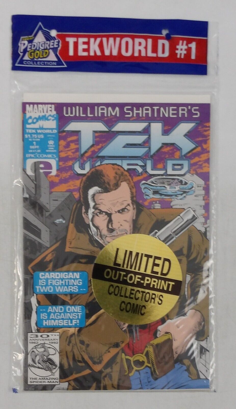 William Shatner's TekWorld #1 VF/NM Treat Pedigree Gold Collection SEALED comic