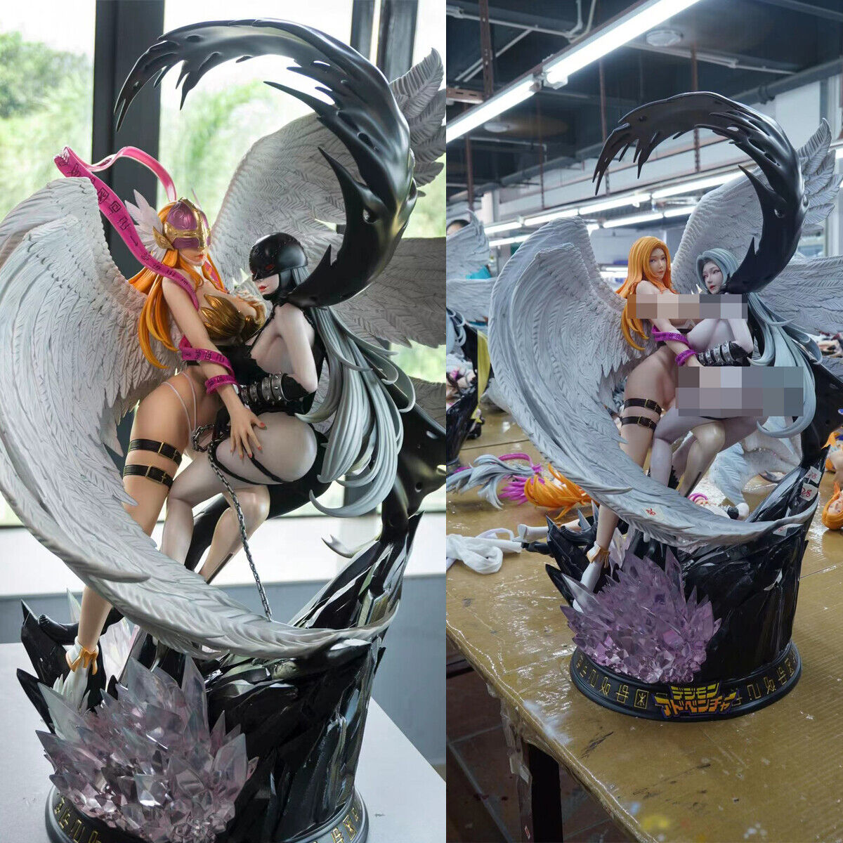 Digimon Angewomon & Lady Devimon 1/4 Resin Statue Painted Model 2 Body 25\