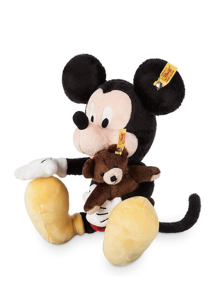 Steiff Disney Parks Mickey Mouse Plush with Steiff Teddy Bear - Brand New