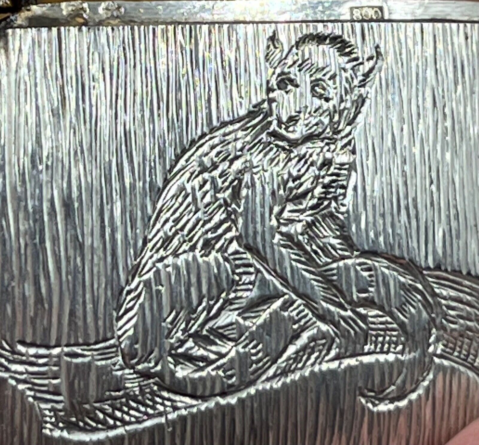 Continental silver monkey vesta case 800 standard