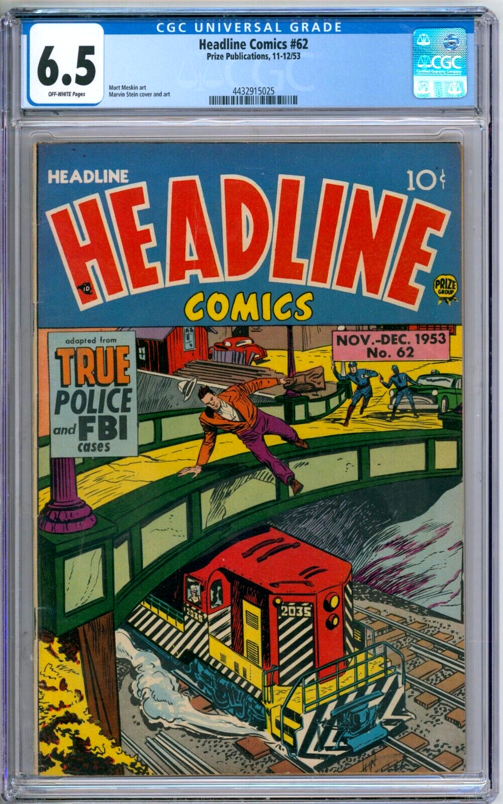 Headline Comics 62 CGC Graded 6.5 FN Prize Publications 1953