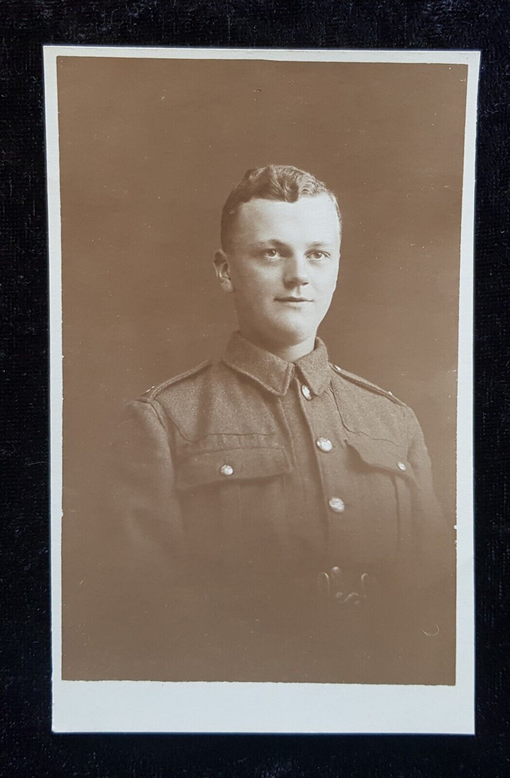 c1917 RPPC Portrait of Army Soldier - Social History
