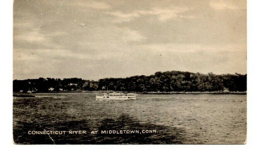Middletown Conn Connecticut River Steamer Sightseeing Boat Postcard CT B17