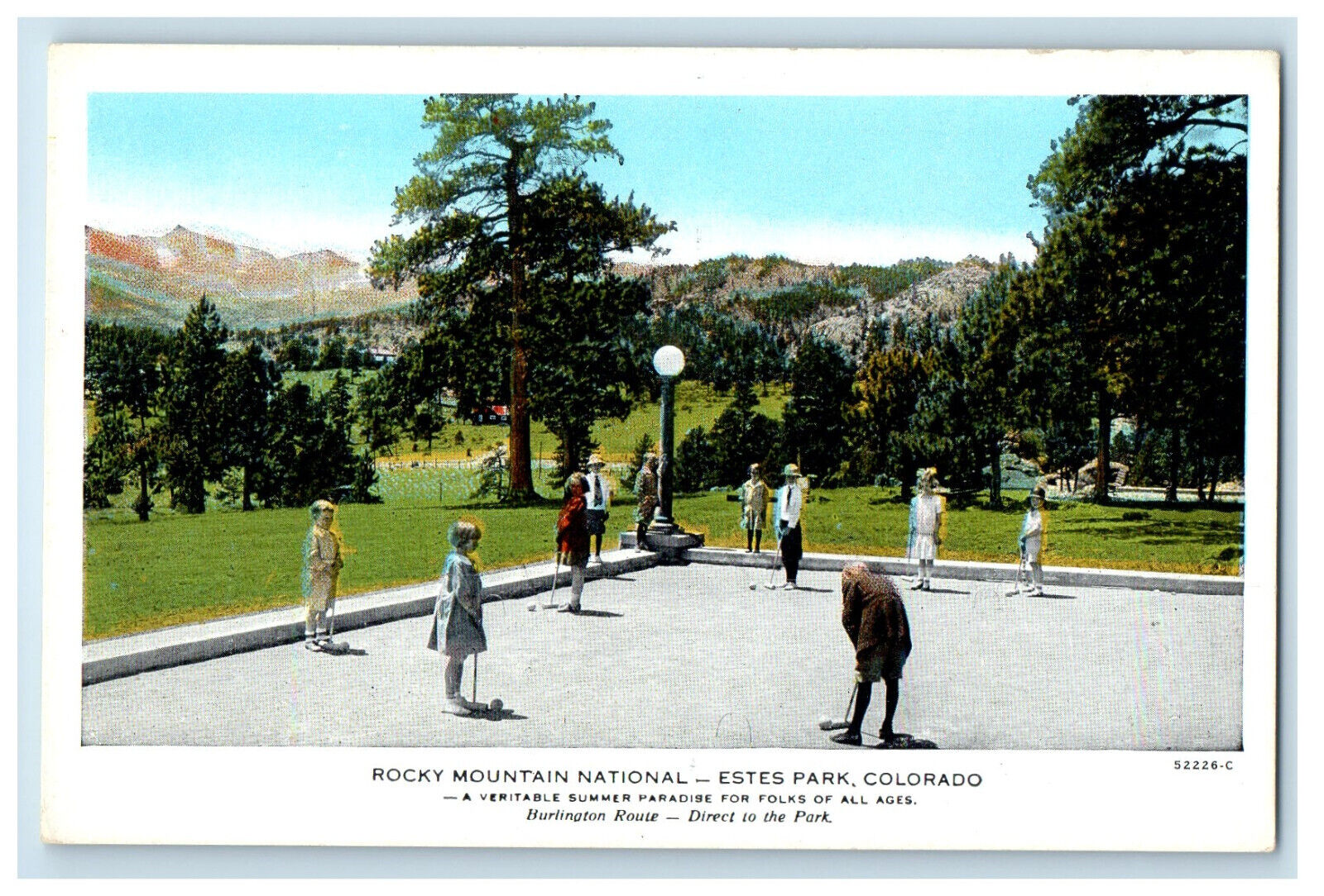 c1930s Mini Golf, Rocky Mountain National Estes Park Colorado CO Postcard