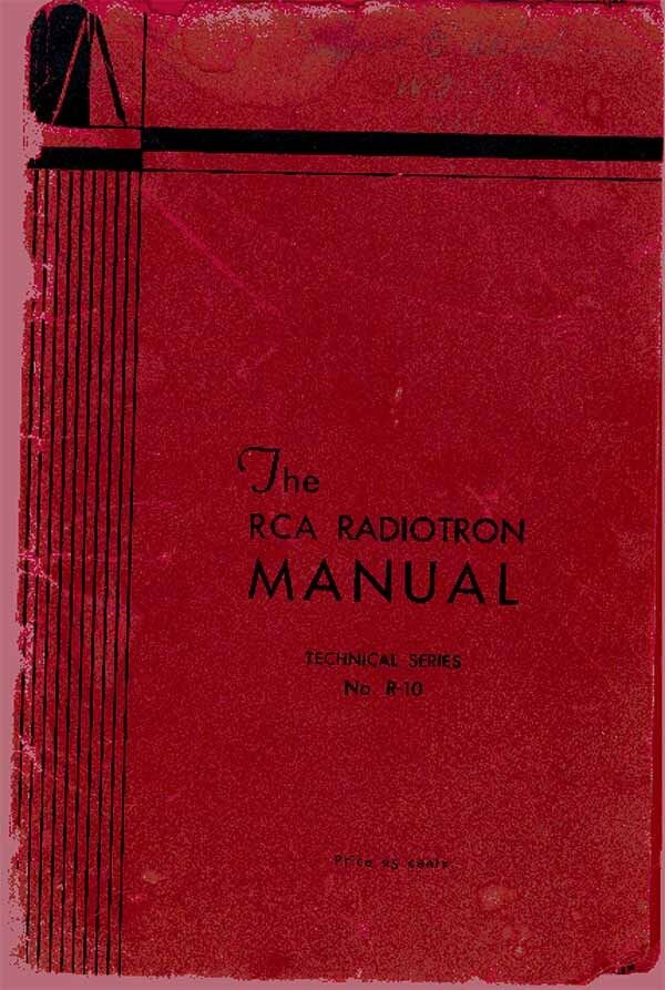 RCA RADIOTRON MANUAL R-10 1933 PDF