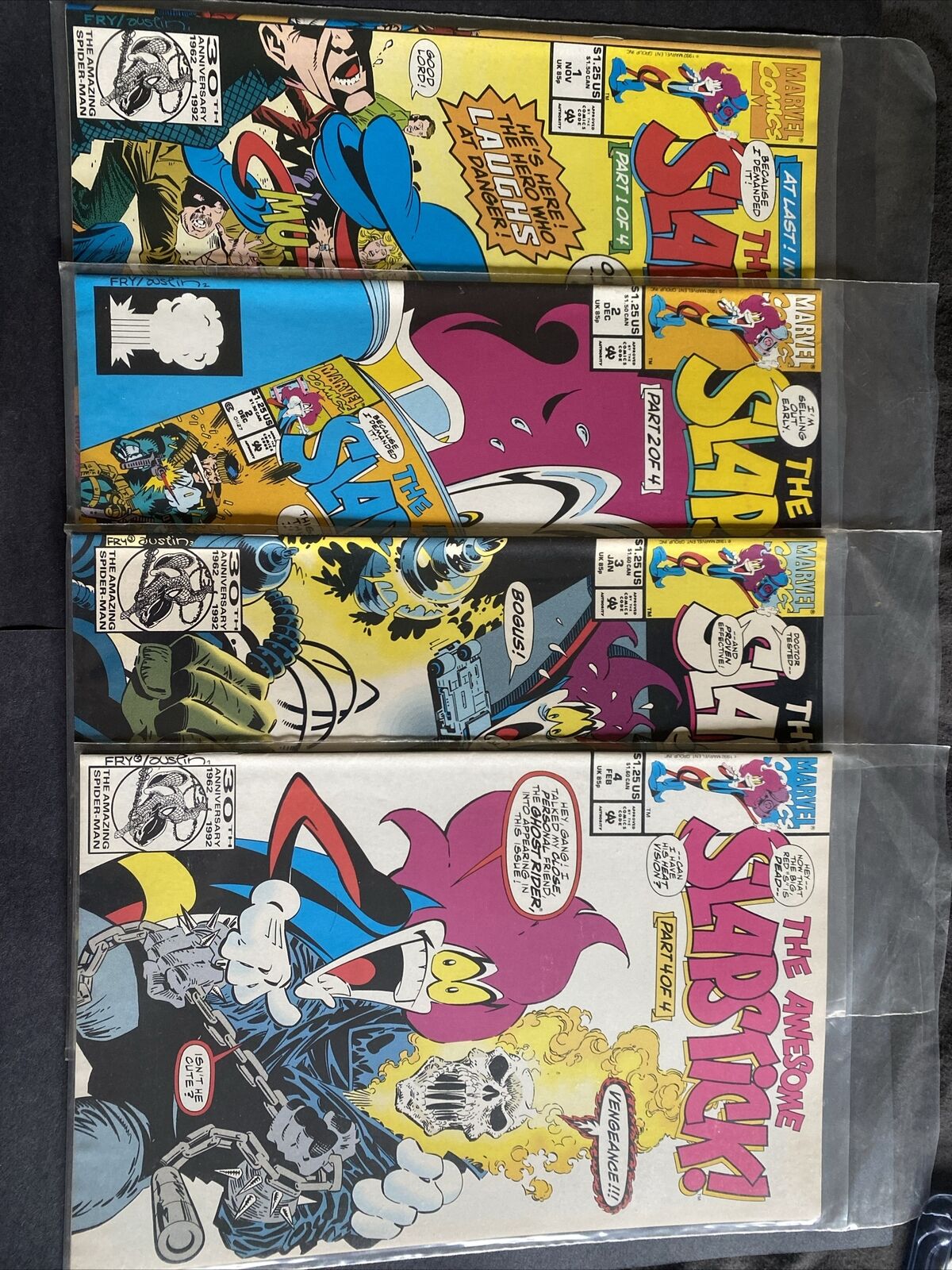 1992 Marvel Comics The Awesome Slapstick #1 2 3 4 1-4