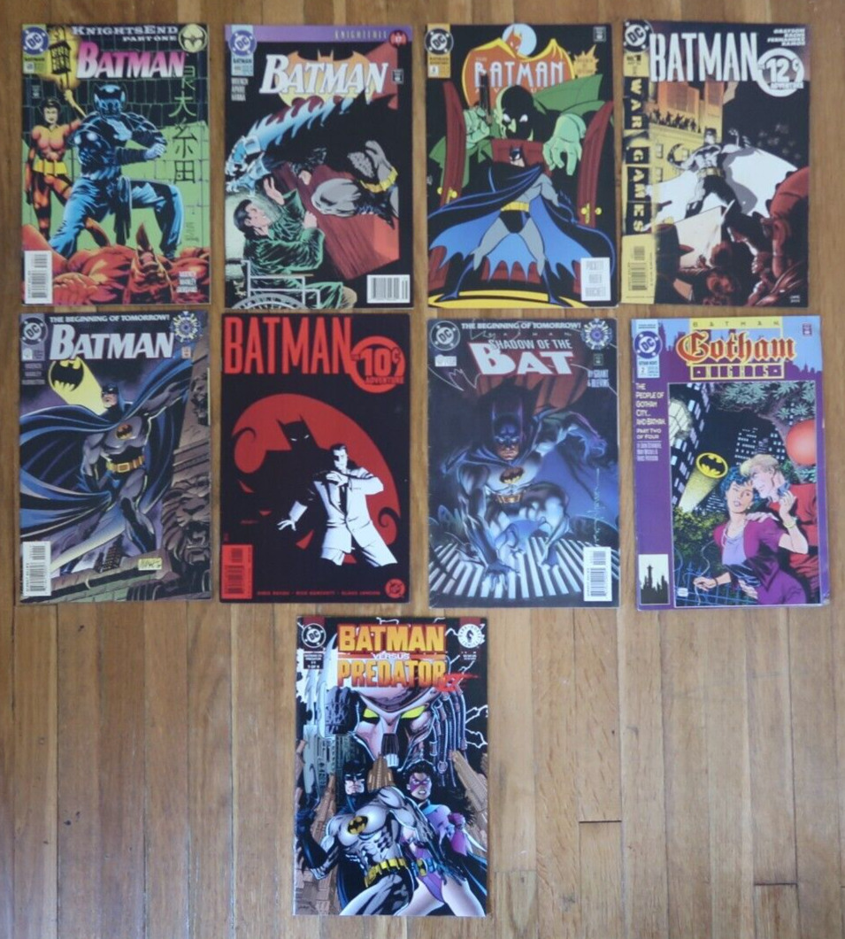 LOT OF 9 BATMAN COMIC BOOKS VARIOUS TITLES MODERN AGE VERY NICE GROUP Z2637