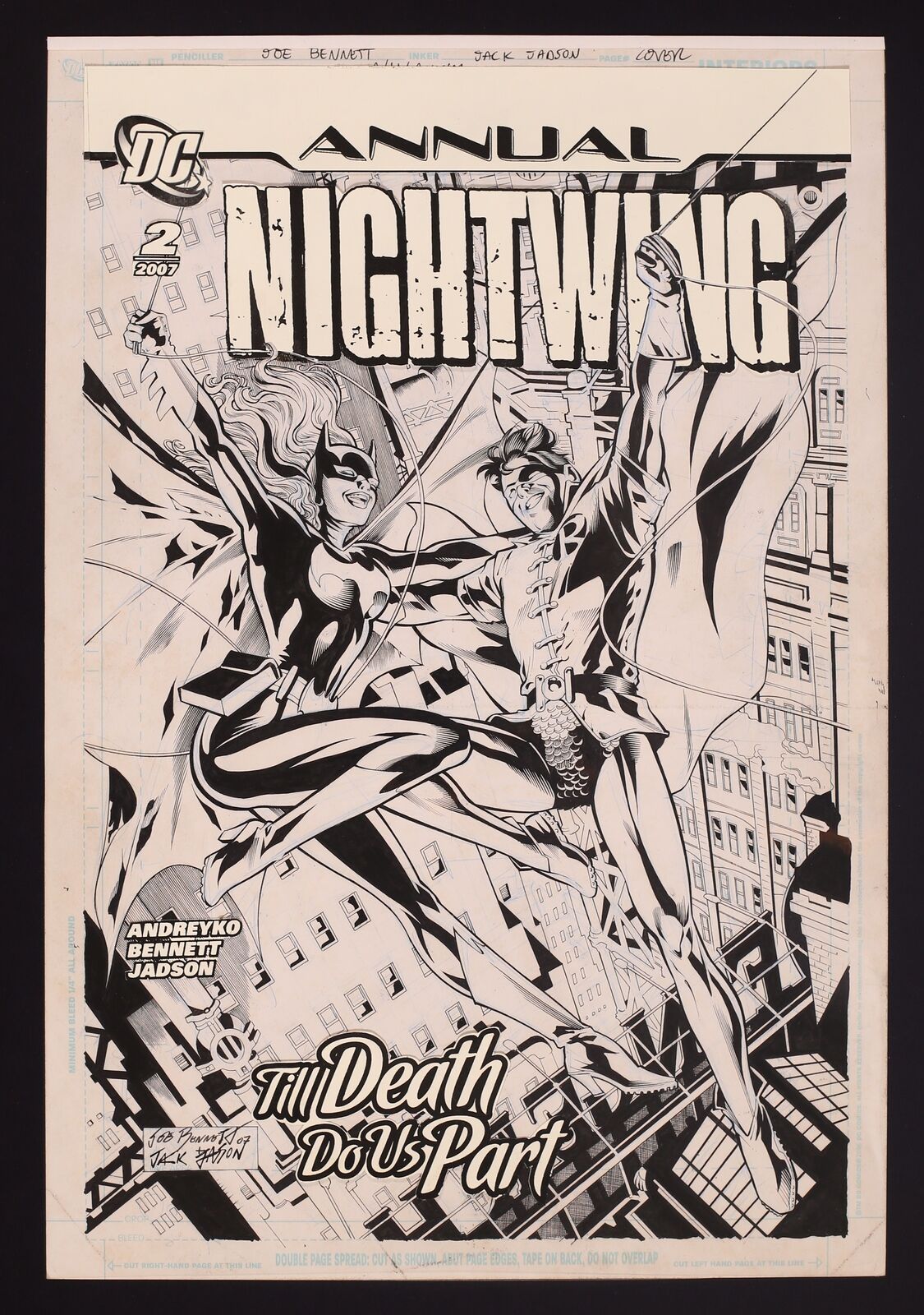 Original Cover Art Nightwing Annual #2 2007 Joe Bennett, Jack Jadson