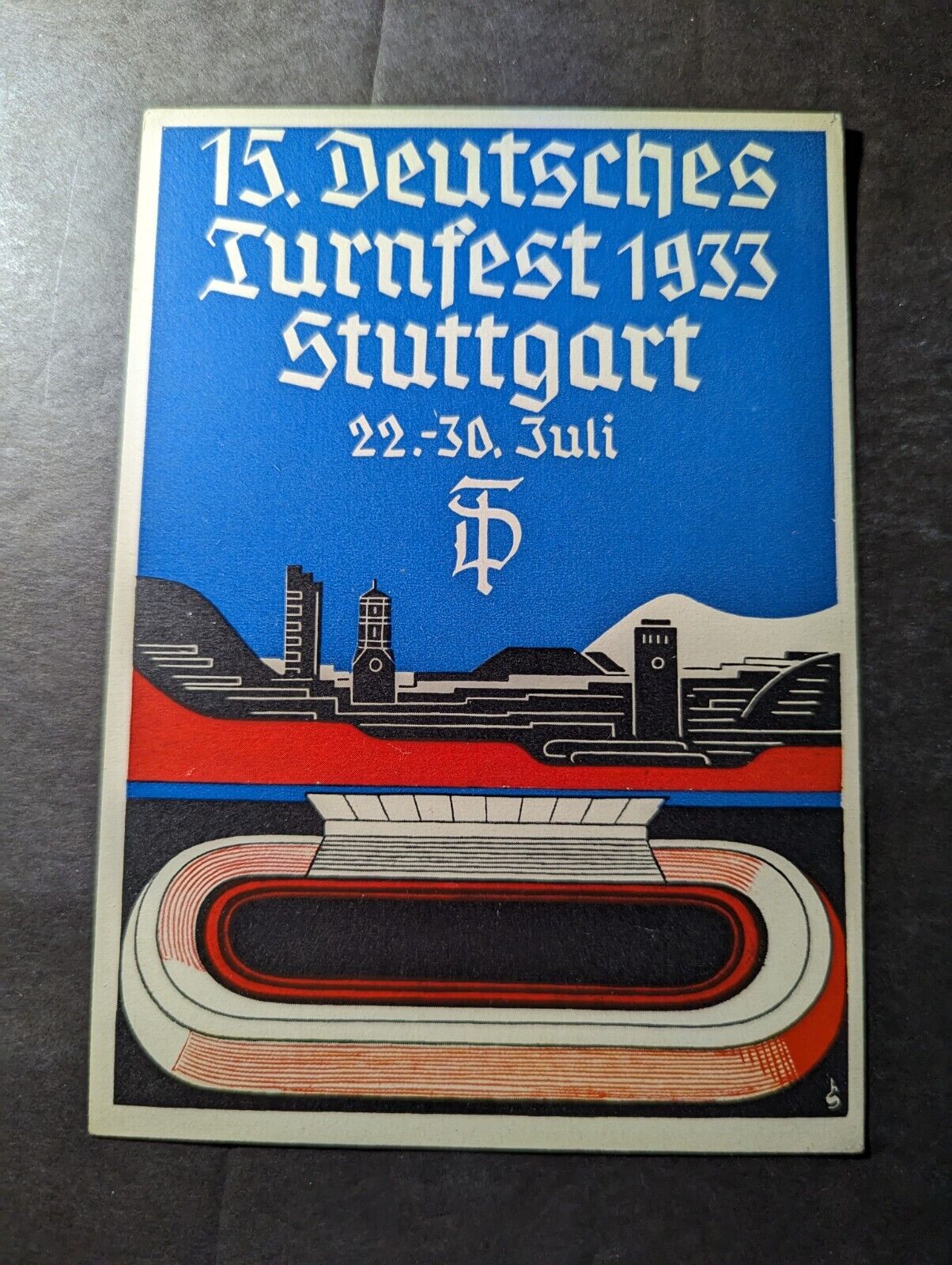 Mint 1933 15th German Gymnastics Festival Stuttgart Feldpost Postcard Stationery