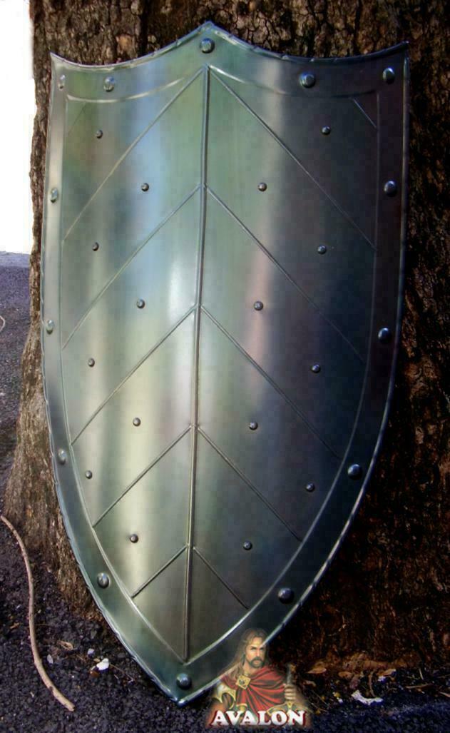 Medieval 28 Inch Shield Armor Silver Finish Larp Reenactment Replica Gift HSS38