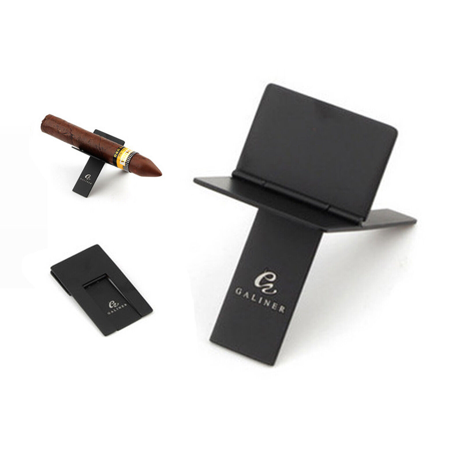Galiner Travel Cigar Stand Holder Stainless Steel Cigarette Rest Portable Gift