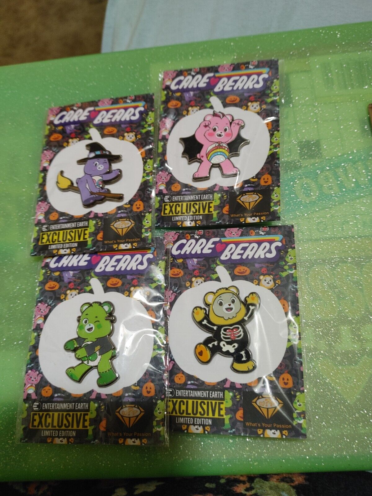 Lot Of Four Care Bear Halloween Pins